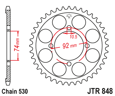JT SPROCKETS JTR848.39 (76-77, 80-82, 84839jt)